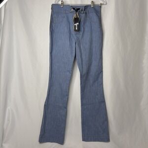 Y2K Just Cavalli Corset Honeycomb Denim Flare Jeans 46/10-12 High Rise NEW